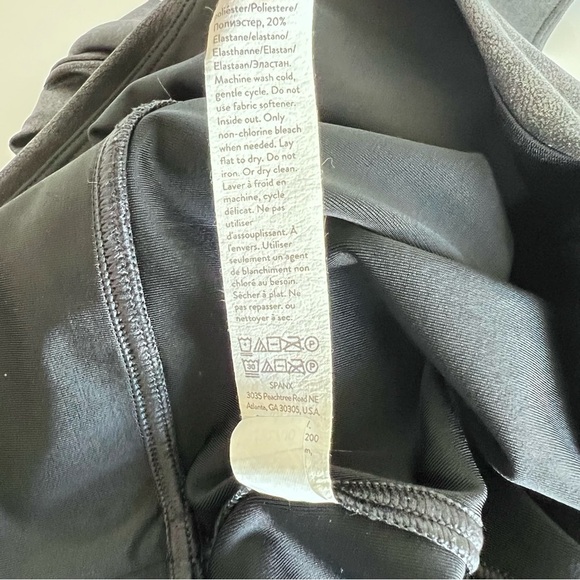 SPANXshape™ Faux Leather Black Metallic Leggings - Picture 5 of 11